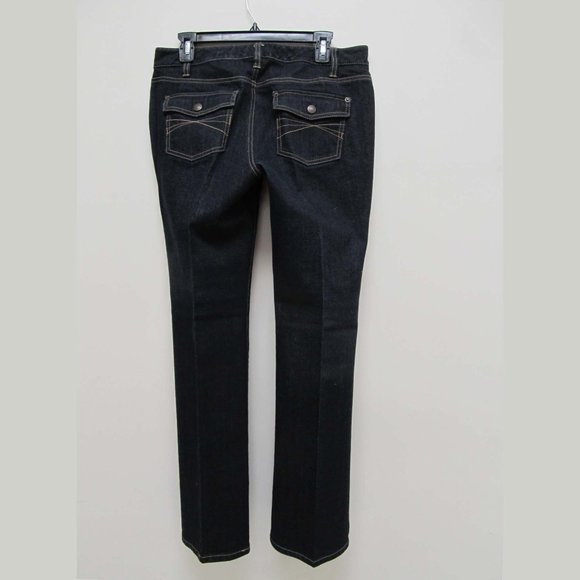 Ann Taylor LOFT Dark Blue Bootcut Curvy Jean Sz 8 - Picture 3 of 5